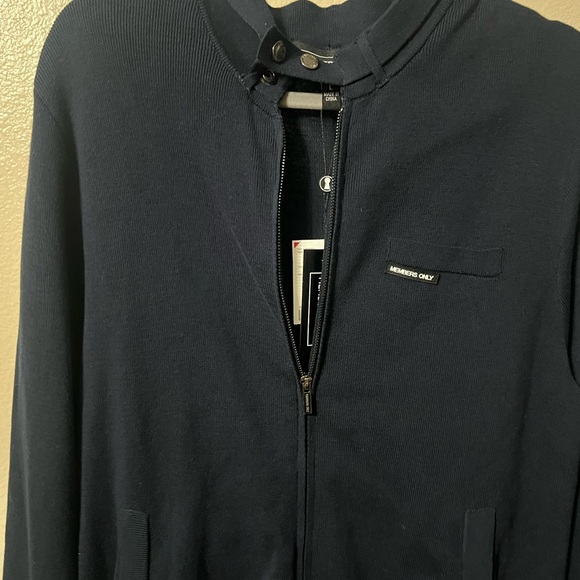 NWT Men’s - Members only brand Navy Zip-up sweater. - Picture 5 of 8